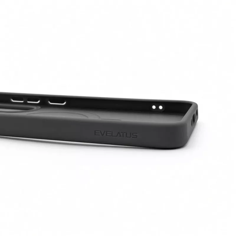 Evelatus Custodia Shield per Samsung Galaxy A57 con MagSafe e supporto, anello opaco, grigio fumo