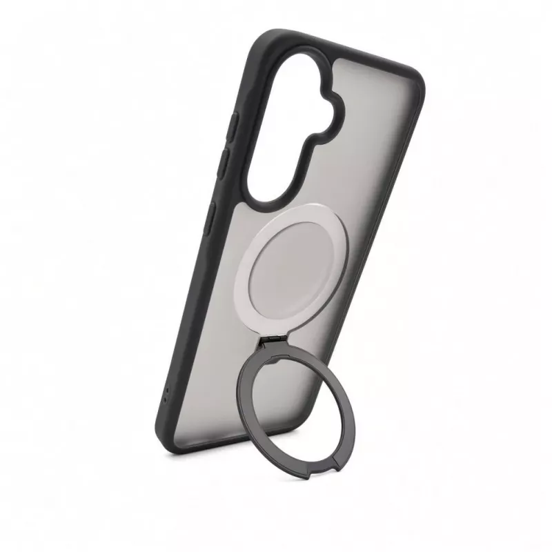 Evelatus Custodia Shield per Samsung Galaxy A57 con MagSafe e supporto, anello opaco, grigio fumo