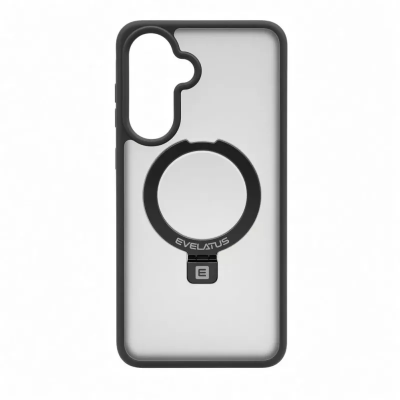 Evelatus Custodia Shield per Samsung Galaxy A57 con MagSafe e supporto, anello opaco, grigio fumo