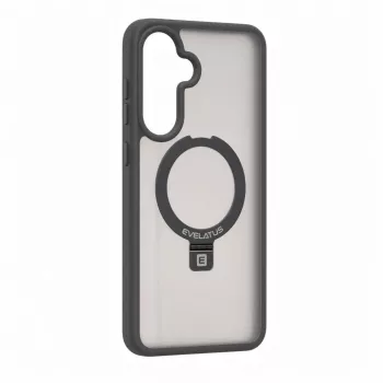 Evelatus Custodia Shield per Samsung Galaxy A57 con MagSafe e supporto, anello opaco, grigio fumo