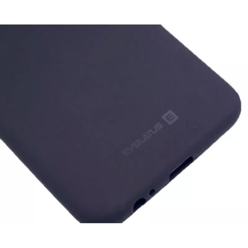 Evelatus Samsung Galaxy A6 Plus 2018 Custodia in silicone nano Soft Touch TPU blu notte