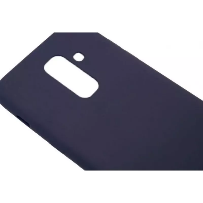 Evelatus Samsung Galaxy A6 Plus 2018 Custodia in silicone nano Soft Touch TPU blu notte