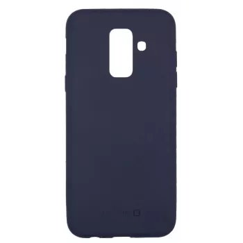Evelatus Samsung Galaxy A6 Plus 2018 Custodia in silicone nano Soft Touch TPU blu notte