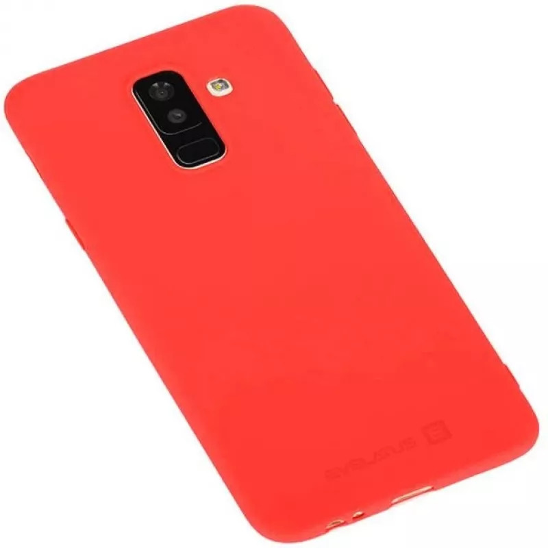 Evelatus Samsung Galaxy A6 Plus 2018 Custodia in silicone nano Soft Touch TPU rosso