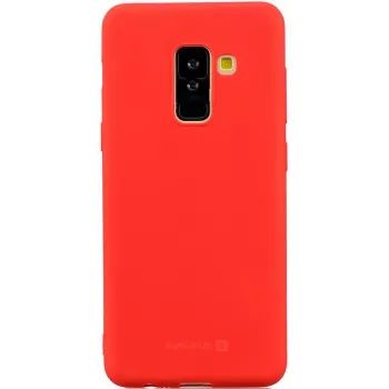Evelatus Samsung Galaxy A6 Plus 2018 Custodia in silicone nano Soft Touch TPU rosso