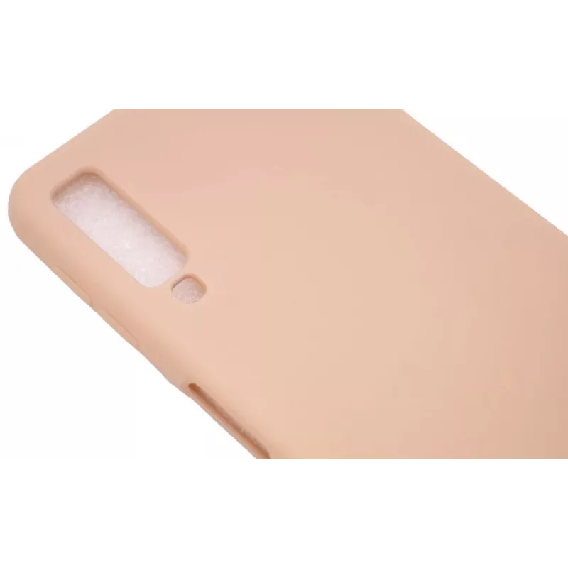 Evelatus Samsung Galaxy A7 2018 Custodia in silicone nano Soft Touch TPU rosa sabbia