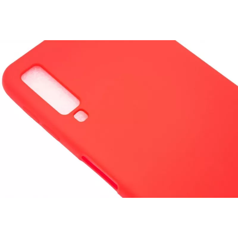 Evelatus Samsung Galaxy A7 2018 custodia in silicone nano Soft Touch TPU rosso