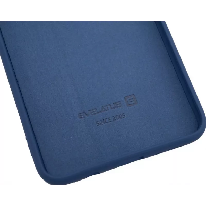 Evelatus Samsung Galaxy A70 Custodia in silicone nano Soft Touch TPU blu scuro