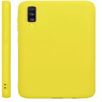 Evelatus Samsung Galaxy A70 Custodia in silicone nano Soft Touch TPU gialla