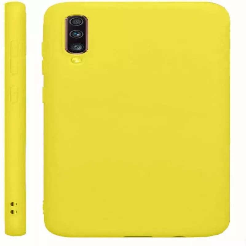 Evelatus Samsung Galaxy A70 Custodia in silicone nano Soft Touch TPU gialla