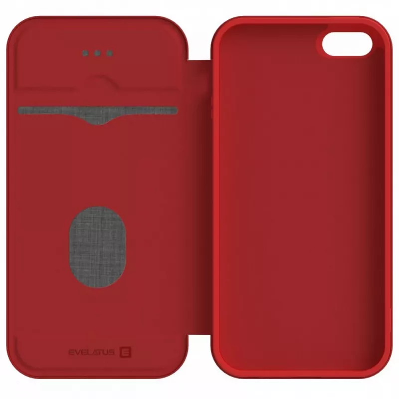 Evelatus Custodia a libro per Samsung Galaxy J4 Plus rosso vino