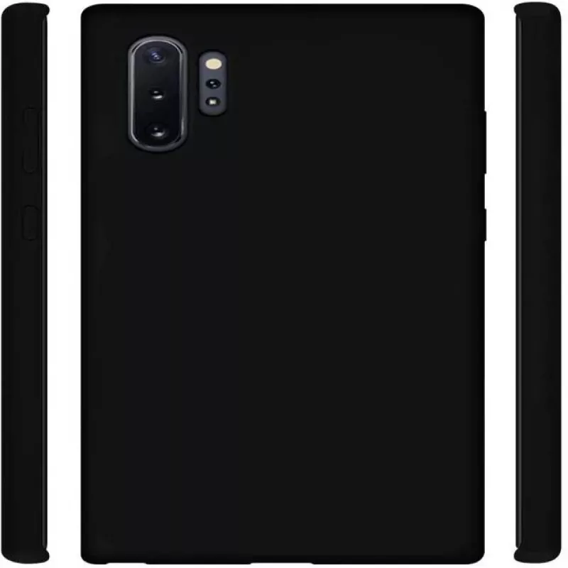 Evelatus Custodia in Silicone Premium Soft Touch per Samsung Galaxy Note 10 Plus Nero