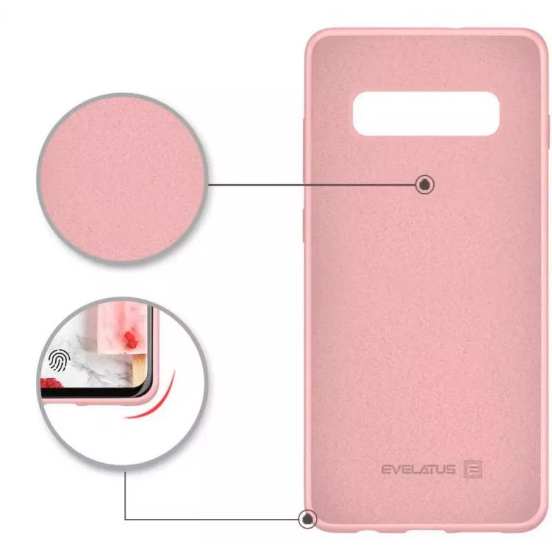 Evelatus Samsung Galaxy S10+ Custodia in silicone nano Soft Touch TPU beige