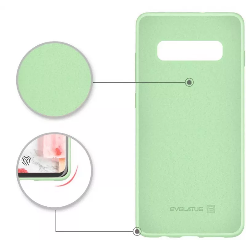 Evelatus Samsung Galaxy S10 Custodia in silicone nano Soft Touch TPU menta