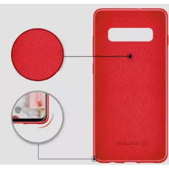 Evelatus Samsung Galaxy S10 Custodia in silicone nano Soft Touch TPU rossa