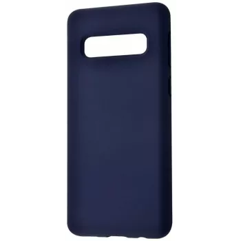 Evelatus Samsung Galaxy S10 Plus Custodia in silicone Premium Soft Touch blu mezzanotte