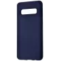 Evelatus Samsung Galaxy S10 Plus Custodia in silicone Premium Soft Touch blu mezzanotte