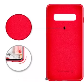 Evelatus Samsung Galaxy S10 Plus Custodia morbida in silicone Rossa