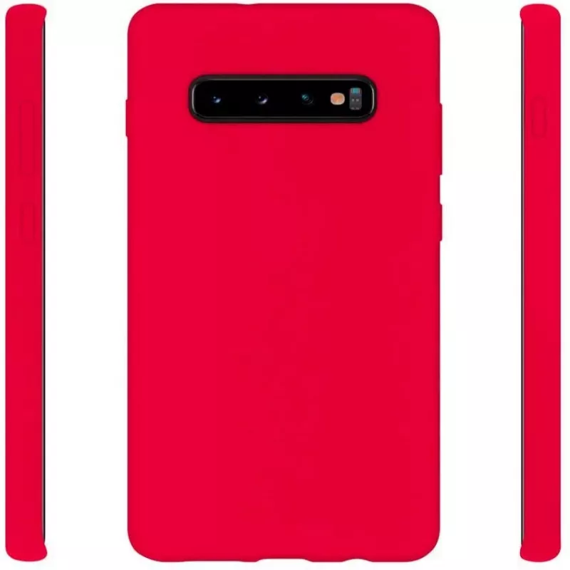 Evelatus Samsung Galaxy S10 Plus Custodia morbida in silicone Rossa