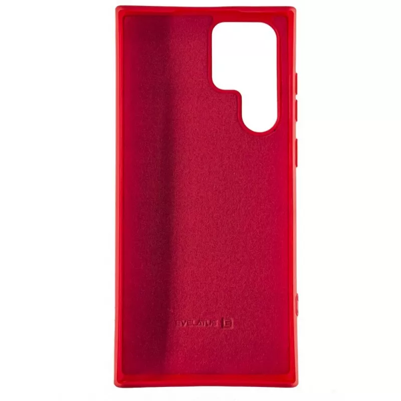 Evelatus Custodia in silicone Premium Soft-Touch per Samsung Galaxy S22 Ultra rosso cinese