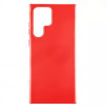 Evelatus Custodia in silicone Premium Soft-Touch per Samsung Galaxy S22 Ultra rosso cinese