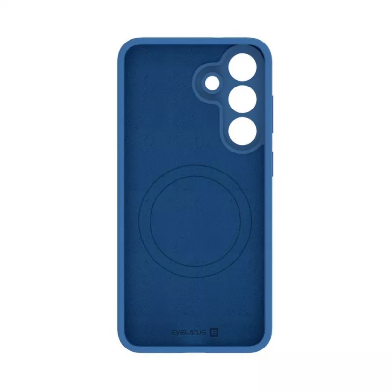Evelatus Samsung Galaxy S26 FE Custodia in silicone Soft Touch magnetica Premium blu navy