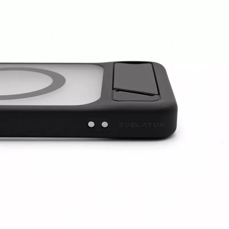 Evelatus Custodia in gomma MagSafe con supporto per Samsung Galaxy S26 nero