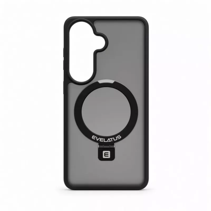 Evelatus Custodia Shield per Samsung Galaxy S26 con MagSafe e supporto, anello opaco, nero