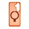Evelatus Custodia Shield per Samsung Galaxy S26 con MagSafe e supporto, anello opaco arancione