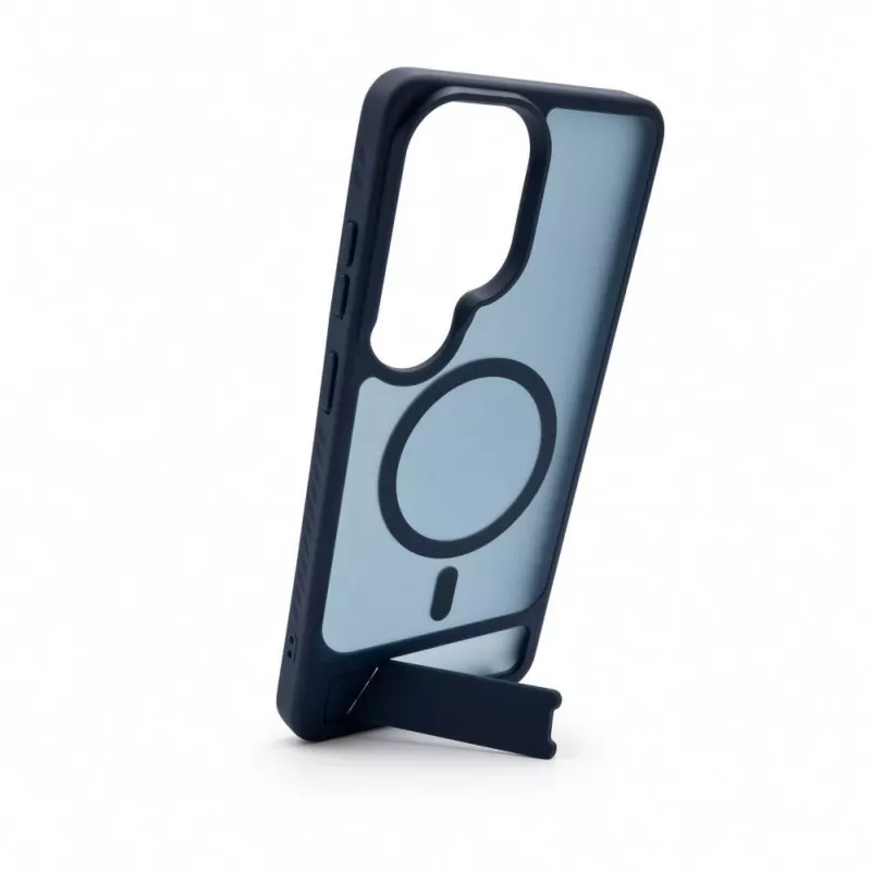 Evelatus Custodia in gomma MagSafe con supporto per Samsung Galaxy S26 Ultra blu navy