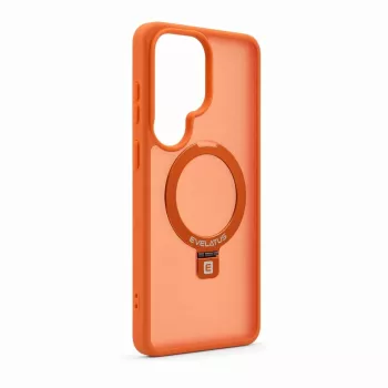 Evelatus Samsung Galaxy S26 Ultra Shield Case con MagSafe e stand anello opaco arancione