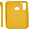 Evelatus Custodia in silicone Soft Touch con cinturino per Xiaomi Redmi Note 8 / Redmi Note 8 2021 - giallo