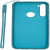 Evelatus Custodia in silicone Soft Touch con cinturino per Xiaomi Redmi Note 8 / Redmi Note 8 2021 - blu