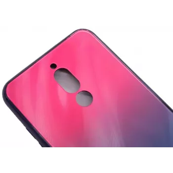 Evelatus Custodia Xiaomi Redmi 8 in vetro temperato anti-esplosione con effetto water ripple e colore sfumato rosa-viola