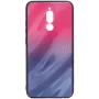 Evelatus Custodia Xiaomi Redmi 8 in vetro temperato anti-esplosione con effetto water ripple e colore sfumato rosa-viola
