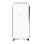 Evelatus Xiaomi Redmi Note 8 Pro Copertura posteriore trasparente in silicone con cinturino collo TPU grigio siderale