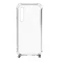 Evelatus Custodia in silicone trasparente per Xiaomi Redmi Note 8 / Redmi Note 8 2021 con cinturino TPU collana argento