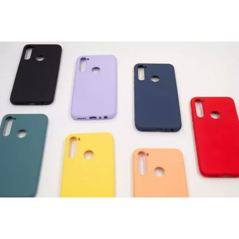 Evelatus Xiaomi Redmi Note 8 / Redmi Note 8 2021 Custodia in silicone Soft Touch con cinturino viola
