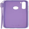 Evelatus Xiaomi Redmi Note 8 / Redmi Note 8 2021 Custodia in silicone Soft Touch con cinturino viola