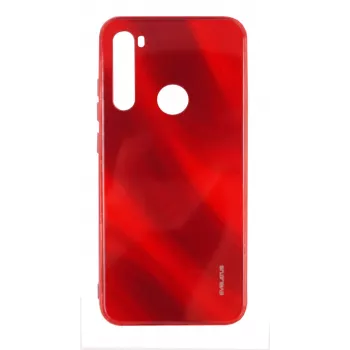 Evelatus Xiaomi Redmi Note 8 / Redmi Note 8 2021 custodia in vetro temperato water ripple full color elettroplaccata rossa