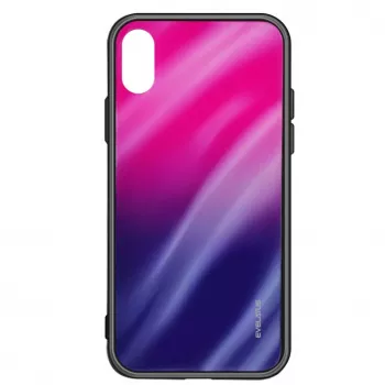 Evelatus Xiaomi Redmi Note 8 / Redmi Note 8 2021 Custodia in vetro temperato anti-esplosione Water Ripple Gradient Color rosa-viola gradiente