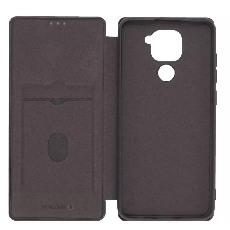 Evelatus Xiaomi Redmi Note 9 Custodia a libro Nera