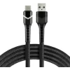 everActive CBB-1CBR cavo USB-A a USB-C con LED RGB intrecciato 1m 3A nero