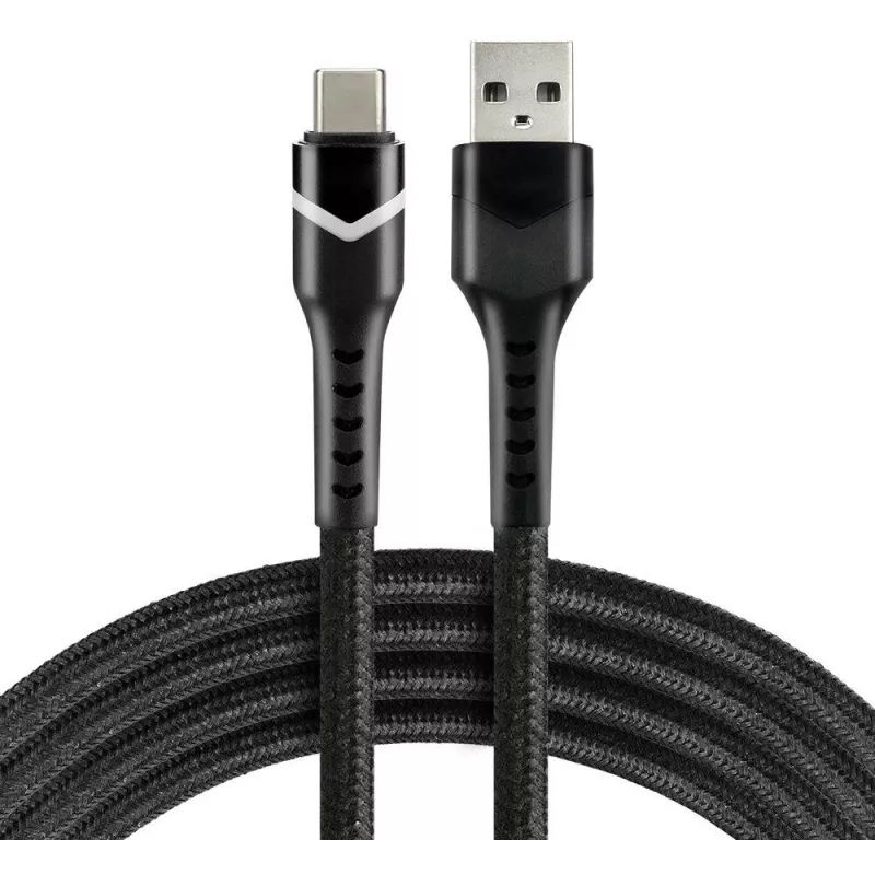 everActive CBB-1CBR cavo USB-A a USB-C con LED RGB intrecciato 1m 3A nero