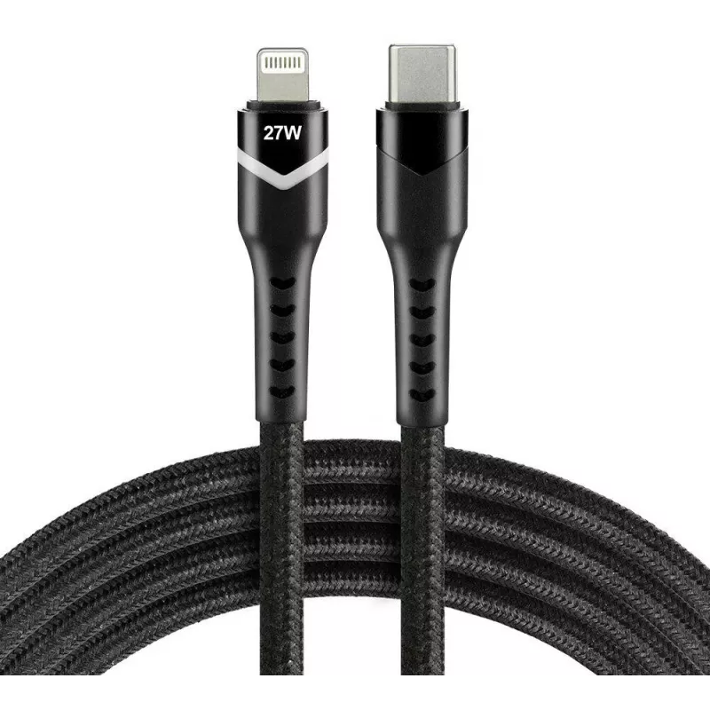 everActive CBB-1CIR cavo USB-C a Lightning RGB LED 1 m 27W PD nero