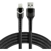 everActive CBB-1IBR Cavo USB-A a Lightning RGB LED intrecciato 1m 2.4A nero