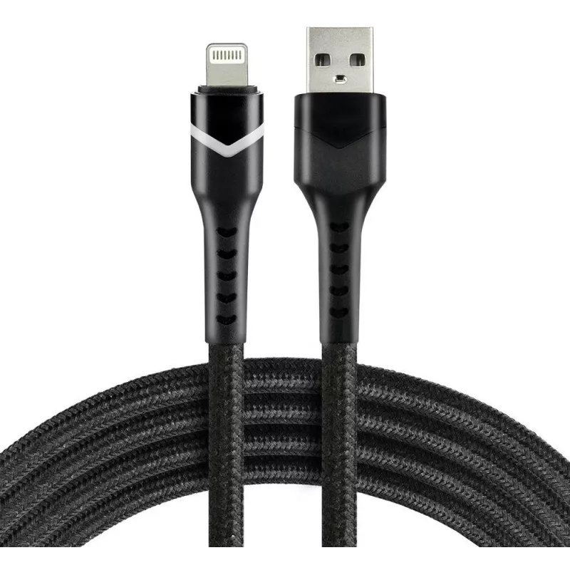 everActive CBB-1IBR Cavo USB-A a Lightning RGB LED intrecciato 1m 2.4A nero