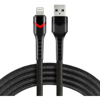 everActive CBB-1IBR Cavo USB-A a Lightning RGB LED intrecciato 1m 2.4A nero