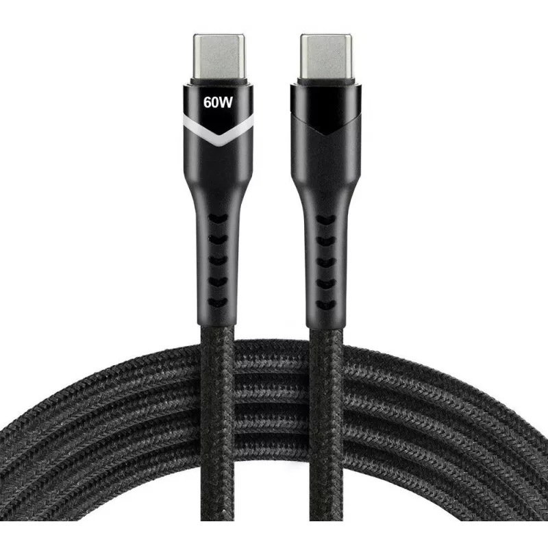 everActive CBB-1PDR Cavo USB-C a USB-C RGB LED intrecciato 100cm 3A 60W