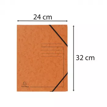 Exacompta cartella con angoli A4 arancione Colorspan 355 g/m² senza alette